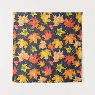 Schönes nahtloses Herbstmuster mit Aquarell Wandteppich