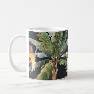 Schönes, nahtloses Muster mit Aquarell tropica Kaffeetasse