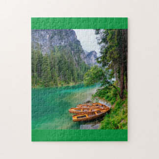 Schönes Naturboot am Pier Foto Puzzle