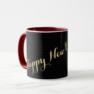 Schönes neues Jahr 2026 Schwarzer Gold Eleganter T Tasse