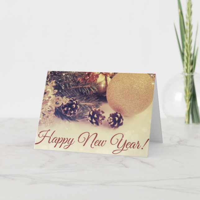 Schönes Neues Jahr Feiertagskarte (Vorderseite)