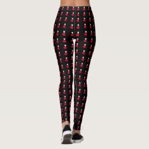 Schönes, neuestes weißes rotes Jet schwarz Leggings