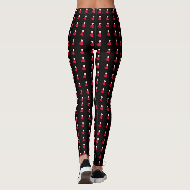 Schönes, neuestes weißes rotes Jet schwarz Leggings (Rückseite)