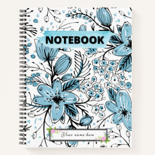 Schönes, Niedliches BlumenNotebook Notizbuch