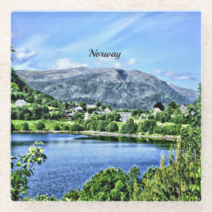 Schönes Norwegen Glasuntersetzer