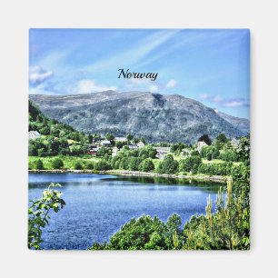 Schönes Norwegen, landschaftliche Landschaft Magnet