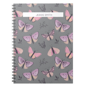 Schönes Notizbuch mit Schmetterlingsdruck Notizblock