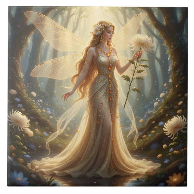 Schönes November Topaz Fairy Fliese (Vorderseite)