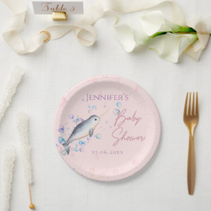 Schönes Ocean Baby Narwhal Muscheln Baby Dusche Pa Pappteller