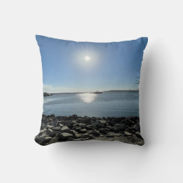 Schönes Ocean Blue Landschaftlich Throw Kissen