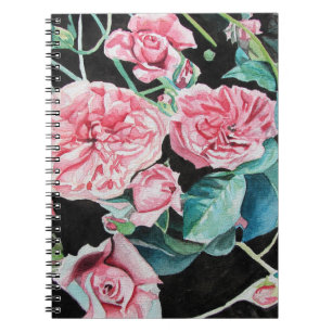 Schönes Old Pink Roses Blank Notebook Notizblock