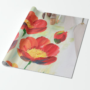 Schönes Ölgemälde mit Künstlerausstattung Geschenkpapier