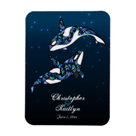 Schönes Orca Whales Wedding Magnet