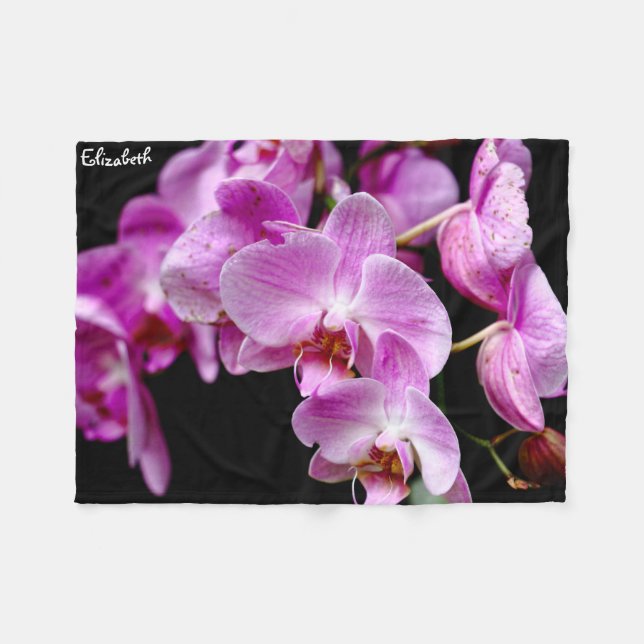 Schönes Orchid Blanket Fleecedecke (Vorderseite (Horizontal))