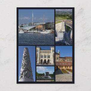 Schönes Oslo, Norwegen, Postkarte