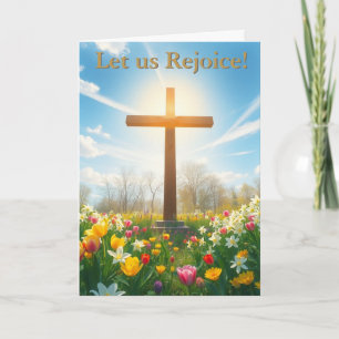 Schönes Osterkreuz Feiertagskarte