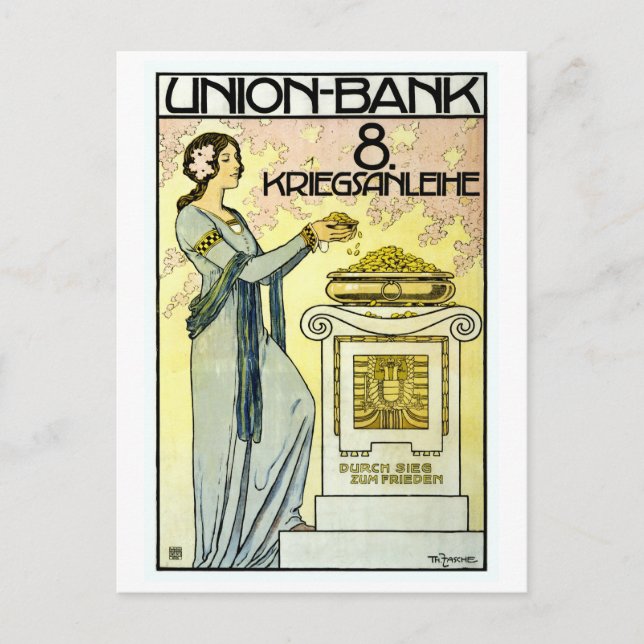 Schönes österreichisches Jugendstil Jugendstil Postkarte (Vorderseite)