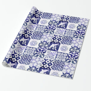 Schönes Packpapier mit Azulejos Muster