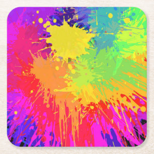 Schönes Paint Splash Untersetzer Set