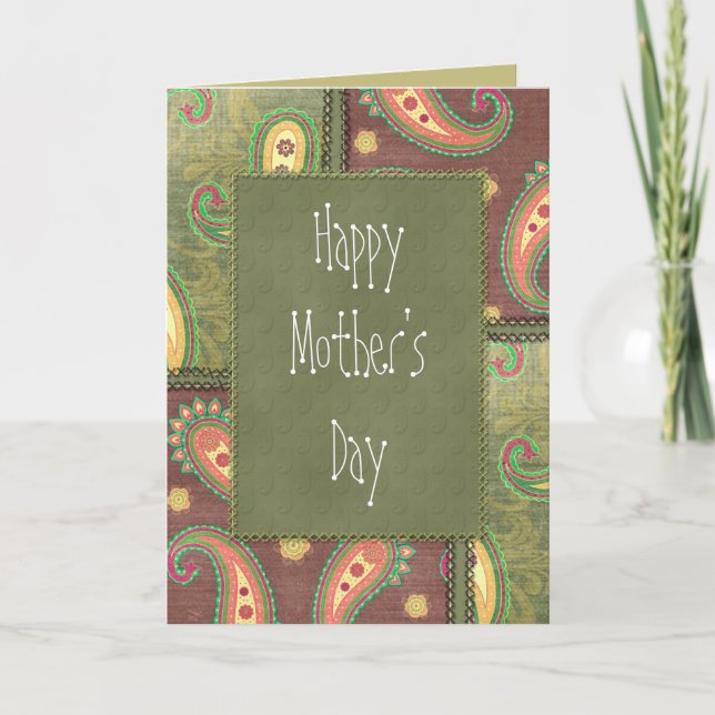 Schönes Paisley Birthday Design Karte (Vorderseite)