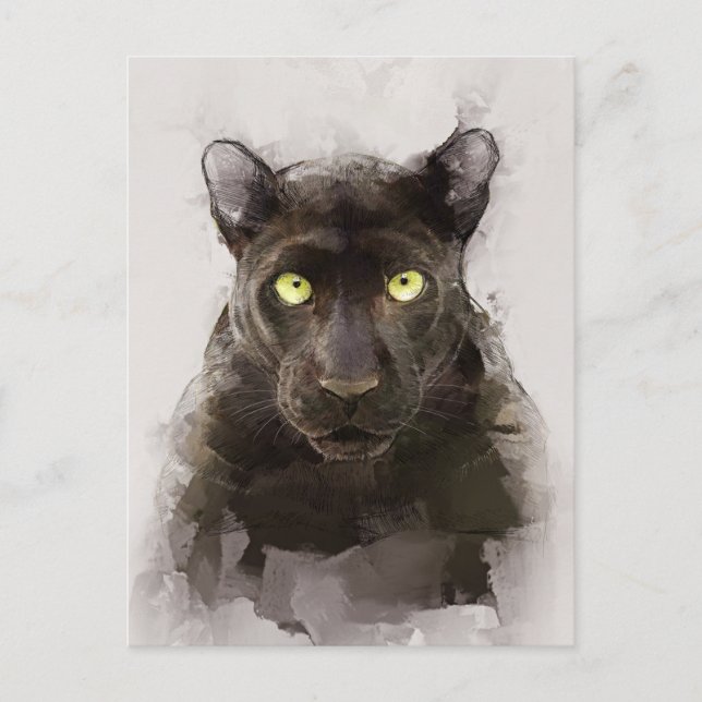 Schönes Panther Portrait Postkarte (Vorderseite)