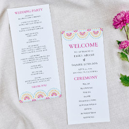 Schönes Papel Picado Mexikanisches Hochzeitsprogra