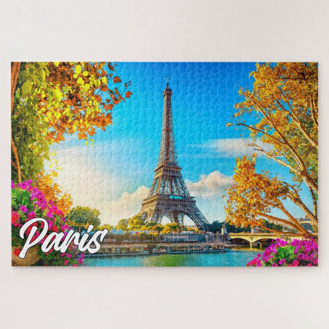 Schönes Paris, Frankreich | Eiffel Tower Puzzle (Horizontal)