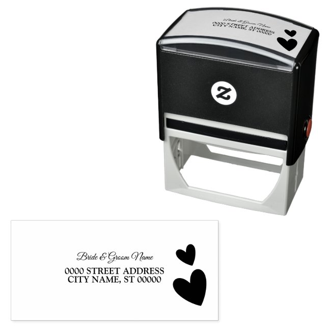 Schönes Party Blumenrahmen Elegante Adresse Permastempel (Beispiel)