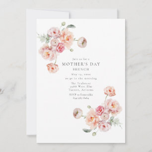 Schönes Pastel floral Muttertag Brunch Einladung
