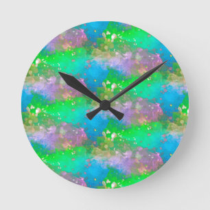 Schönes Pastell-Muster Runde Wanduhr