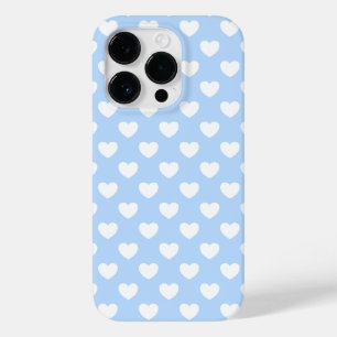 Schönes Pastellblau mit Niedlicher Herz-iPhone-Abd Case-Mate iPhone 14 Pro Hülle