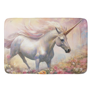 Schönes Pastellgold Magisches Einhorn Badematte
