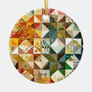 Schönes Patchwork Keramikornament