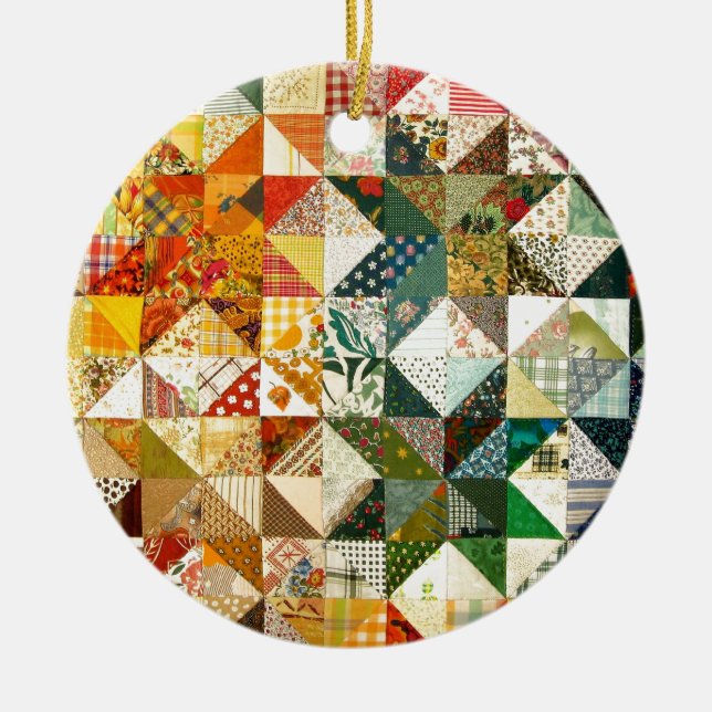 Schönes Patchwork Keramikornament (Vorne)