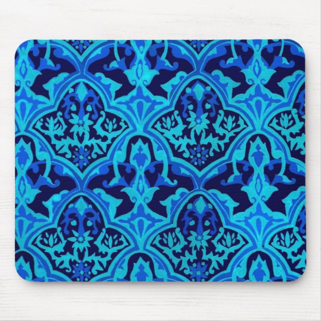 SCHÖNES PATTERIUM - Blau & Schwarz Mousepad (Vorne)