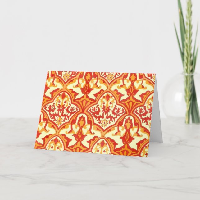 SCHÖNES PATTERN - RED & ORANING KARTE (Vorderseite)