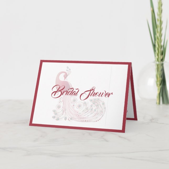 Schönes Peacock Brautparty Einladung (Vorderseite)