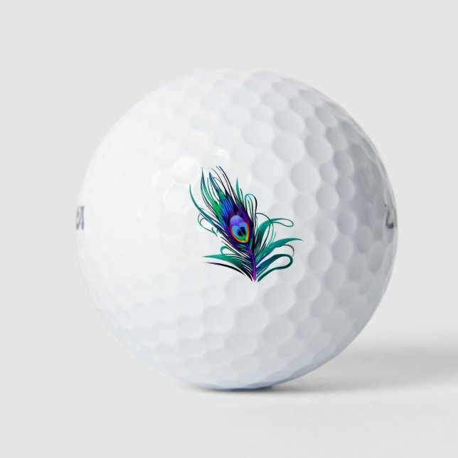 Schönes Peacock Feather Golfball (Vorderseite)