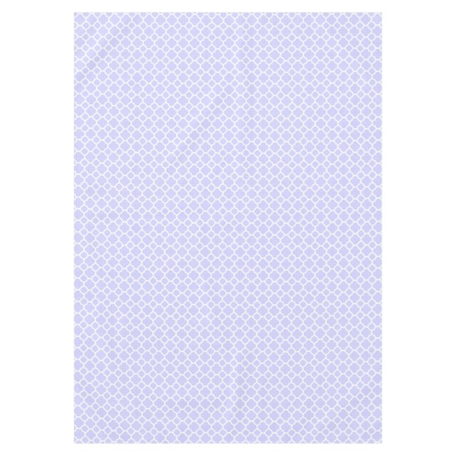 Schönes Periwinkle Quatrefolienmuster Frühjahr Tischdecke (Vorderseite)