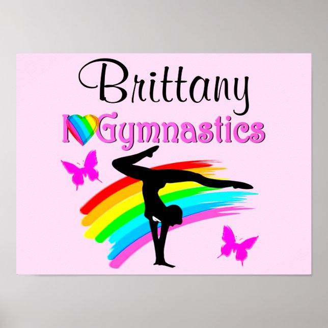 SCHÖNES PERSONALISIERT GYMNASTICS POSTER (Vorne)