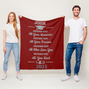 Schönes Personalisiertes Abschluss Gedicht Fleecedecke