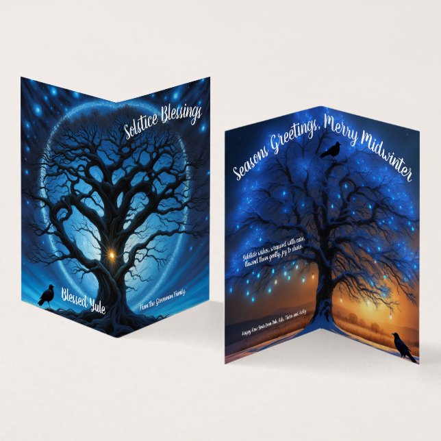 Schönes Personalisiertes Solstice Mittelwinters We (Innenseite und Außenseite)