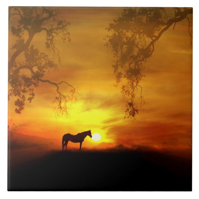 Schönes Pferd Art Tile Fliese (Vorderseite)