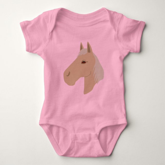 Schönes Pferd Baby Strampler (Vorderseite)