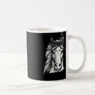 Schönes Pferd mit Niedlichem Polka Dot Bandana - H Kaffeetasse