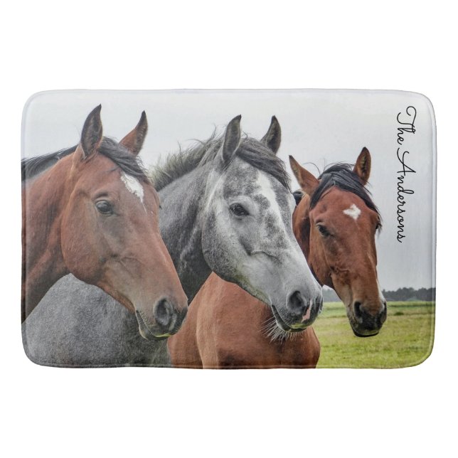 Schönes Pferd Personalisiert Badematte (Vorderseite)