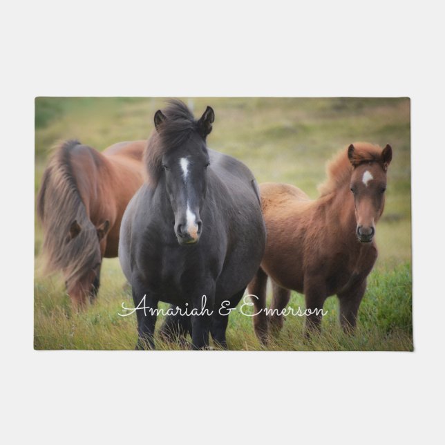 Schönes Pferd Personalisiert Doormat Fußmatte (Vorderseite)