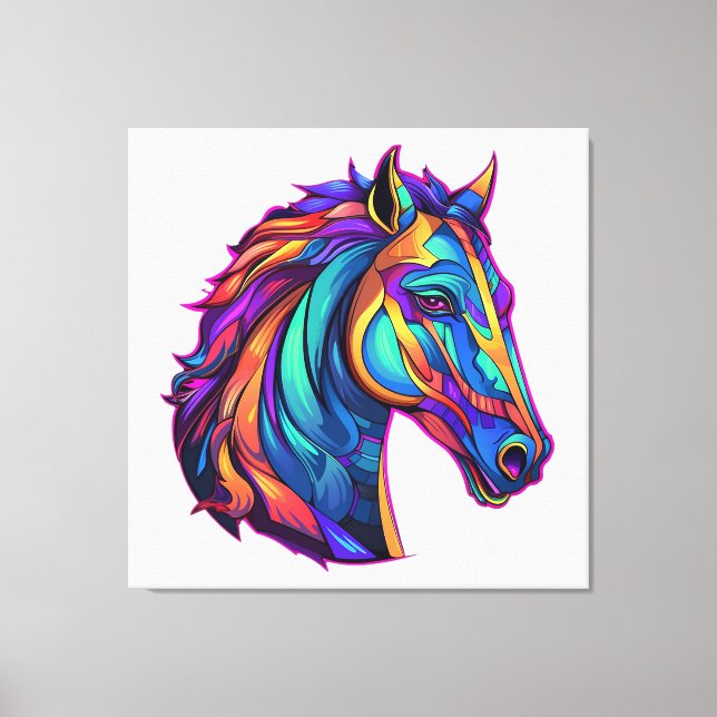 Schönes Pferd Pop Art Leinwanddruck (Vorderseite)