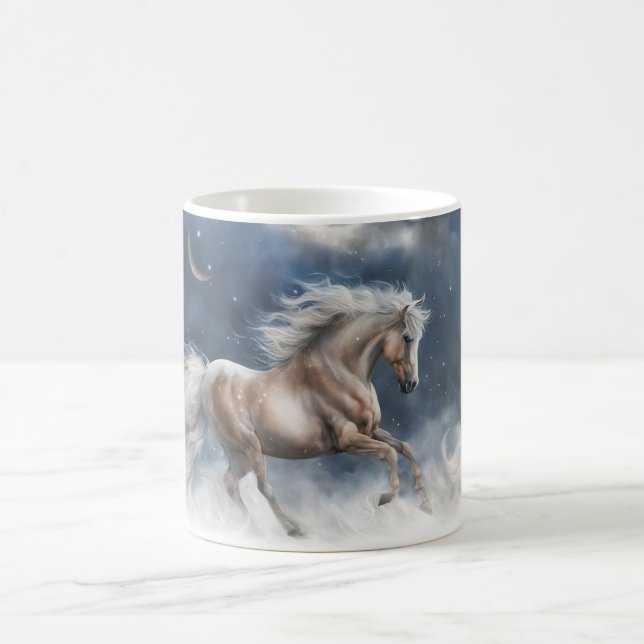 Schönes Pferd und Crescent Moon Kaffeetasse (Mittel)