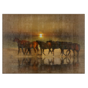 Schönes Pferd- und Strandzuchtbrett Schneidebrett
